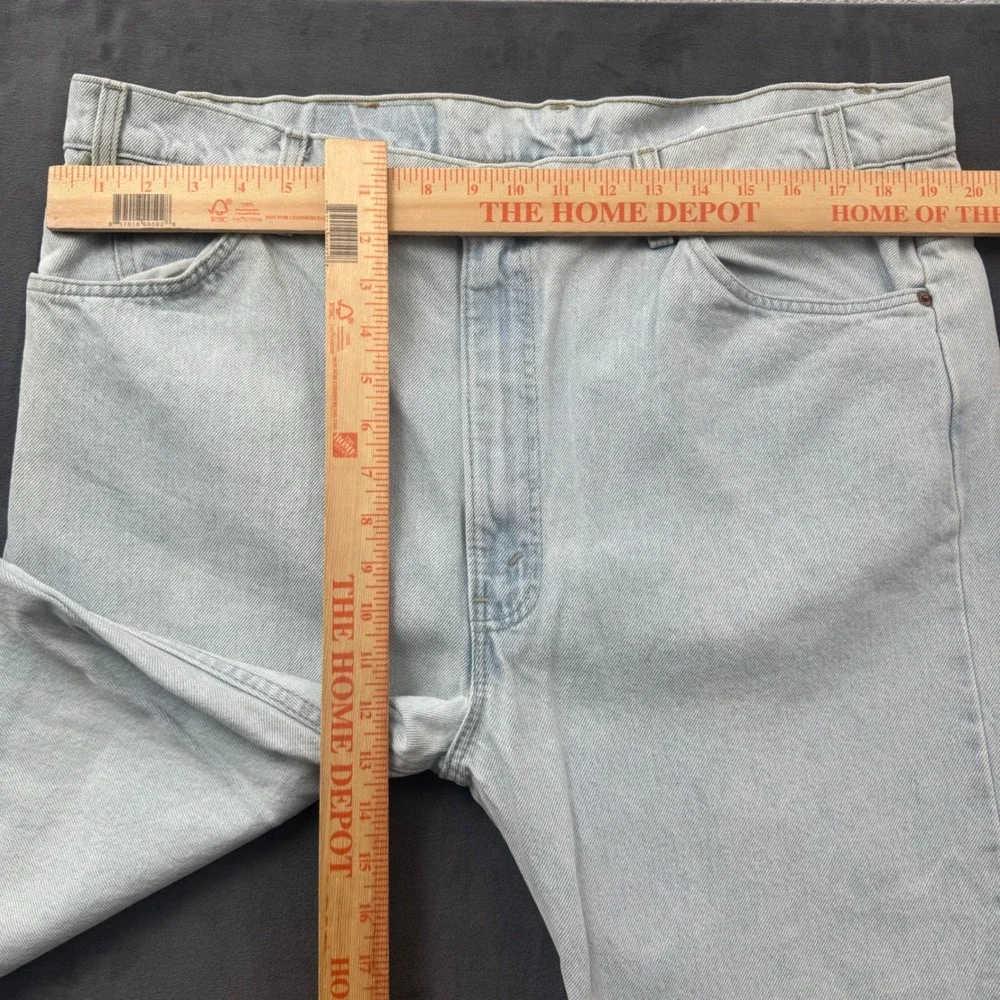 Vintage Levis 505 Orange Tab Jeans Men 42x30 Light Wash Straight Leg Made in USA